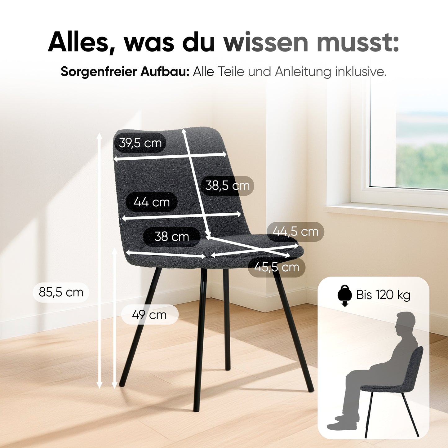 Emilio Largo 1010, Bouclé, Black