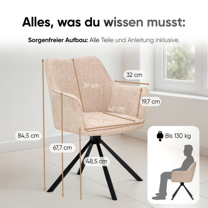 Emilio Largo 2010 mit Drehfunktion, Webstoff, Sand