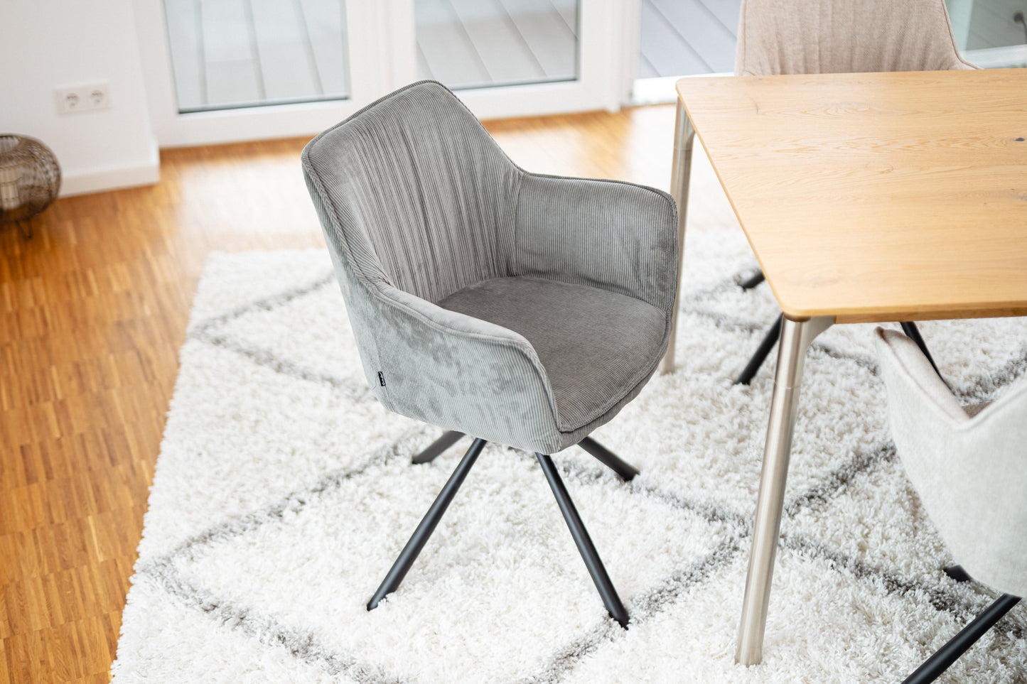 Emilio Largo 2010 mit Drehfunktion, Cordoptik, kieselgrau