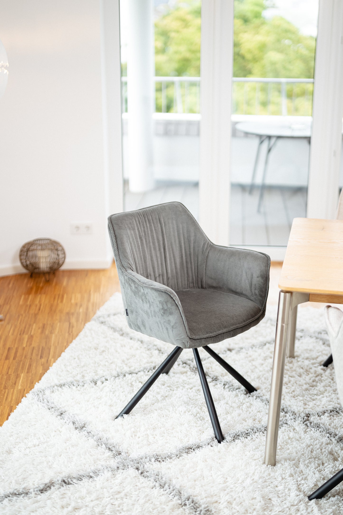 Emilio Largo 2010 mit Drehfunktion, Cordoptik, kieselgrau